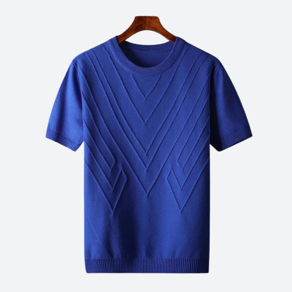 Texturierter Strick T-Shirt Herren | Struktur-Design & Atmungsaktiver Komfort