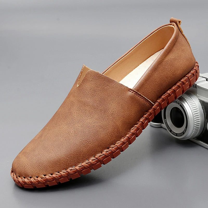 Santorini | Herren Leder Slipper Elegant Komfort Klassisch