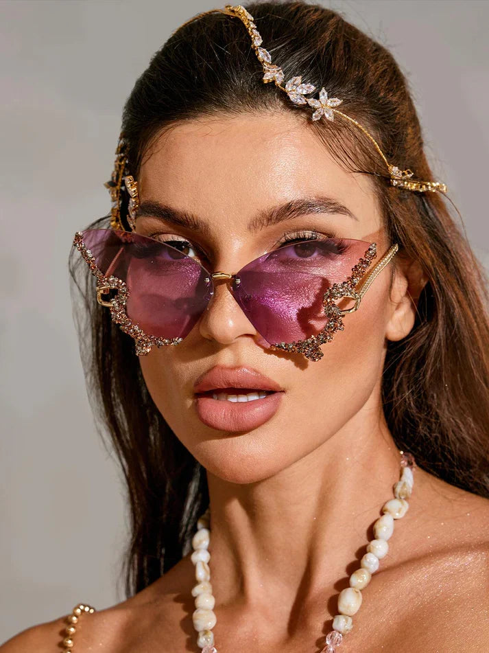 Cleo | Schmetterlings-Sonnenbrille mit Glamour-Look