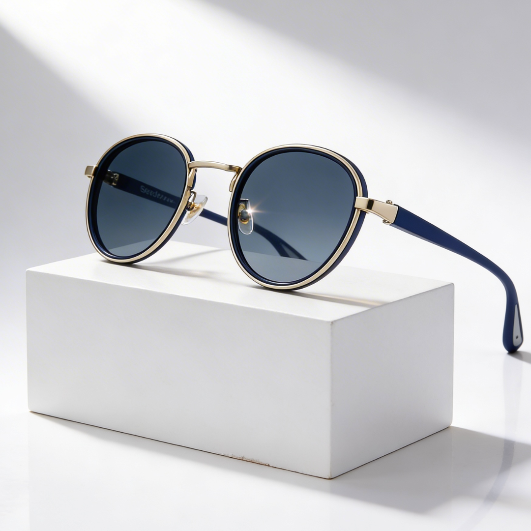 NoirGlow – Luxe Eclipse Rundsonnenbrille