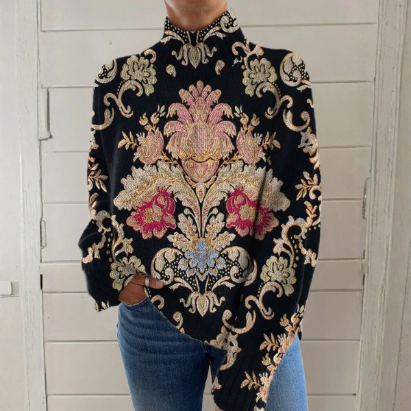 Vinnora | Vintage Blumenpullover