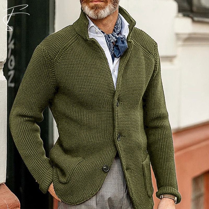 Eiro | Herren Zeitlose Strukturierte Strickjacke