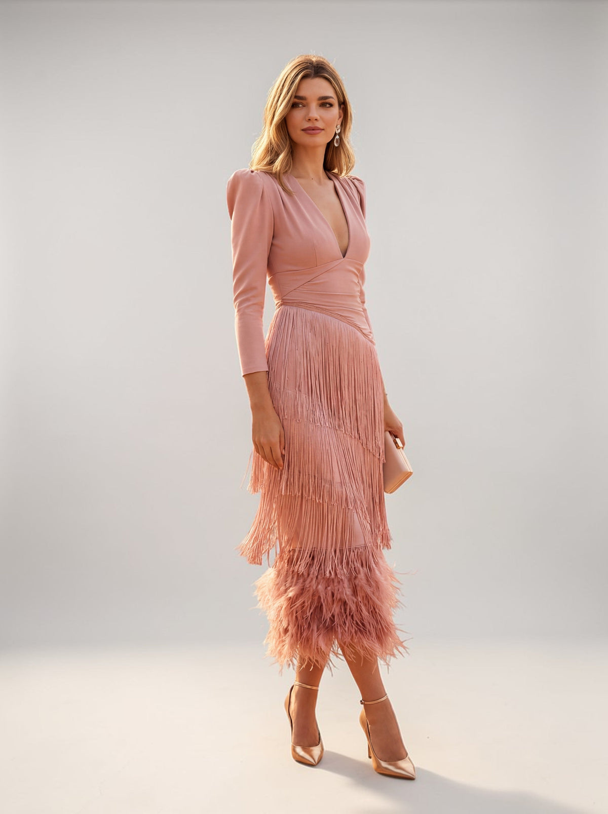 Odelina - Fließendes Fransenkleid
