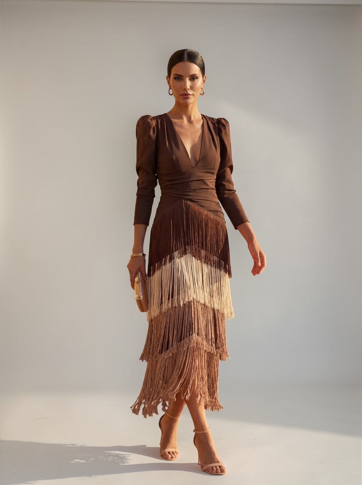 Odelina - Fließendes Fransenkleid