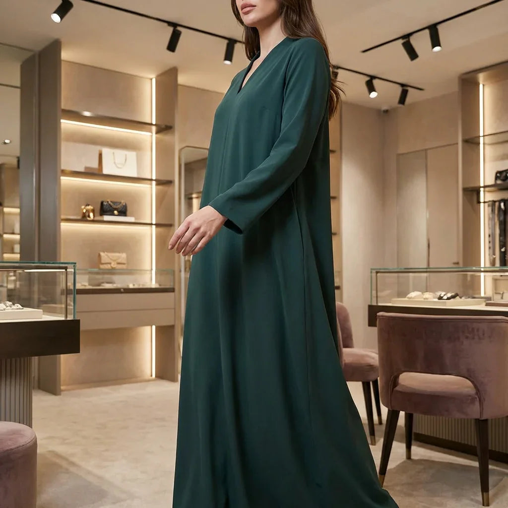 Lúmina™ Premium-Strickkleid mit Struktur und elegantem Ausschnitt