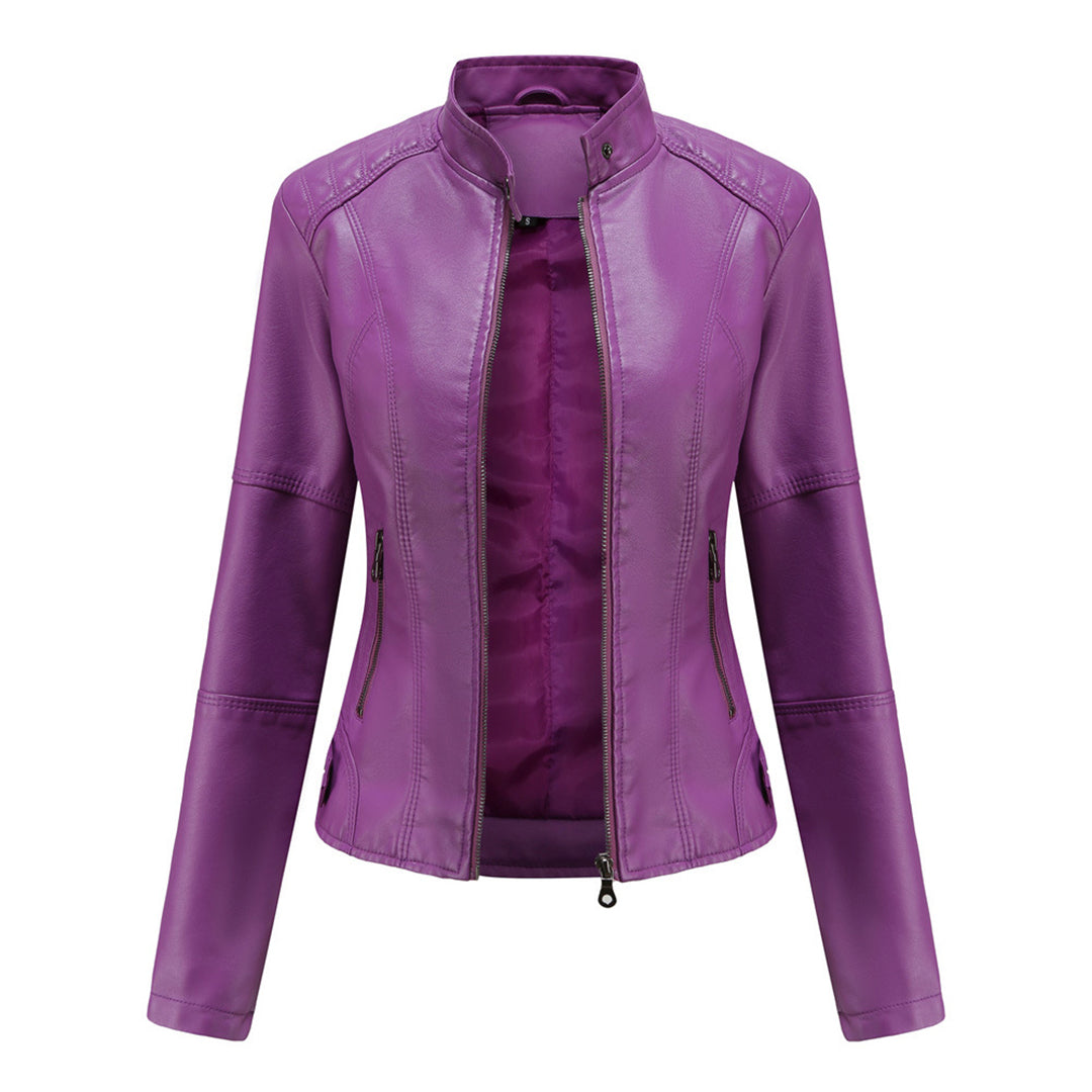 Nicole | Damen Bikerjacke mit Reißverschluss vorne