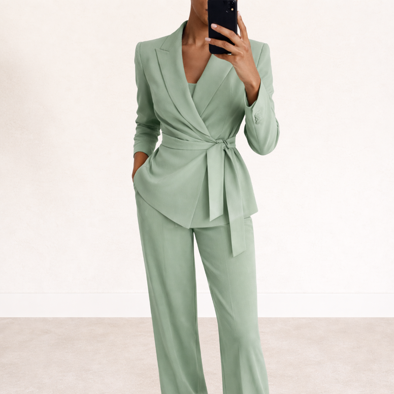 Aliona – Set Aus Wickel Blazer Und Hose