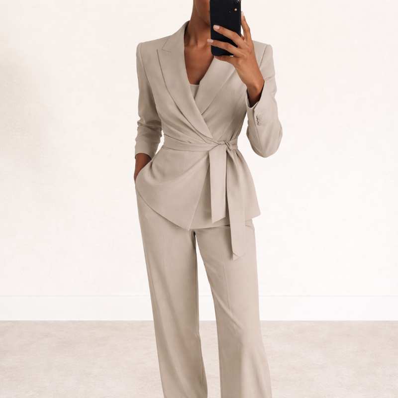 Aliona – Set Aus Wickel Blazer Und Hose