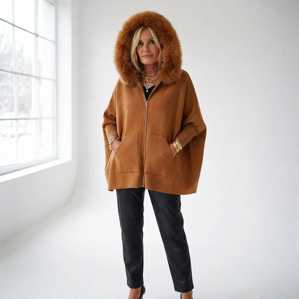 Scarlet™ Damenmantel mit luxuriöser Plüschkapuze