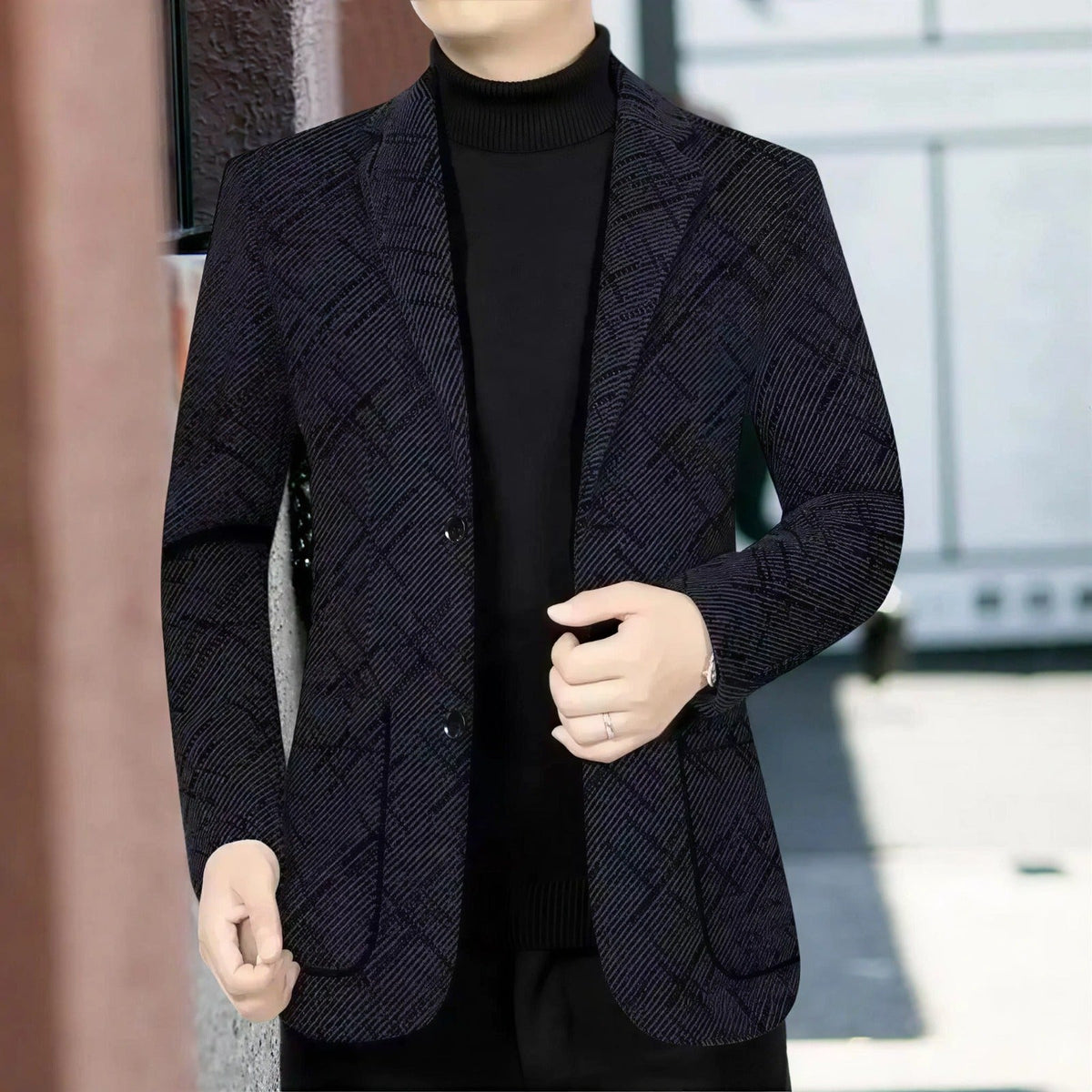 Salzburg™ Blazer mit Strukturierter Webung und Geometrischer Musterung