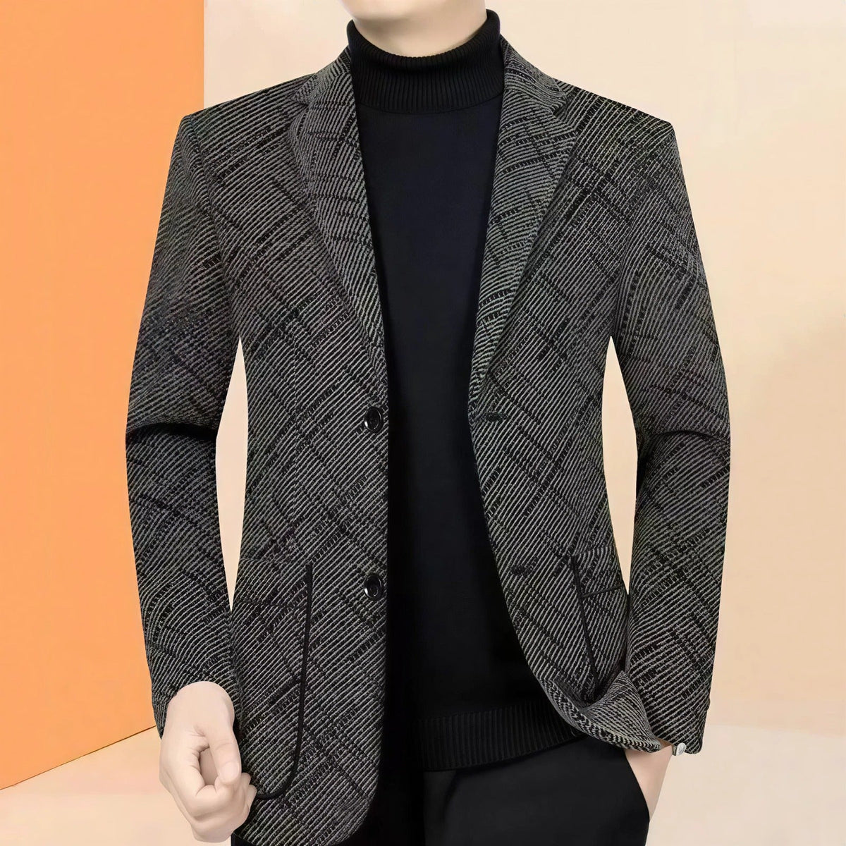 Salzburg™ Blazer mit Strukturierter Webung und Geometrischer Musterung