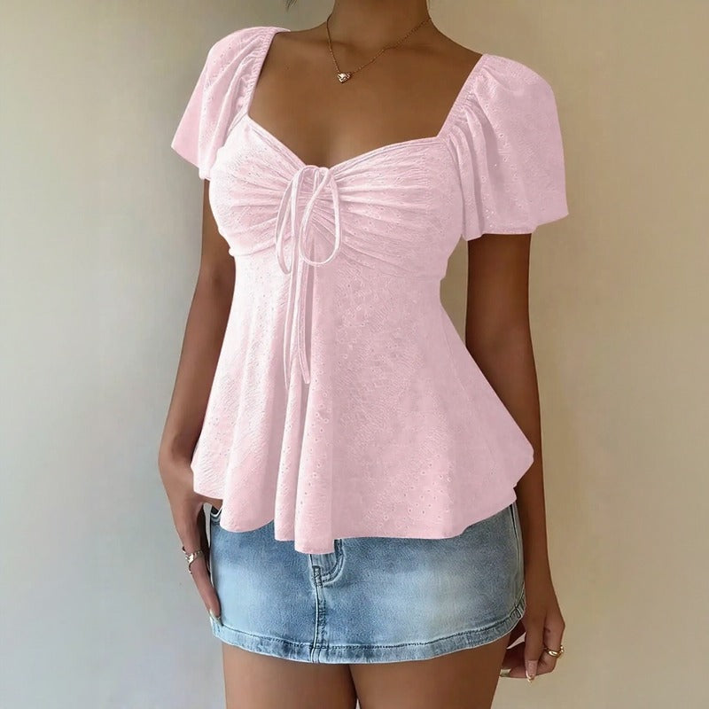 Fiorelle™ Bluse Mit Zartem Raffdetail und Leichtem Fall