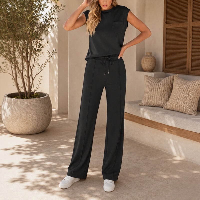 Bonnye™ Set Mit Ärmellosem Oberteil und Weiter Hose