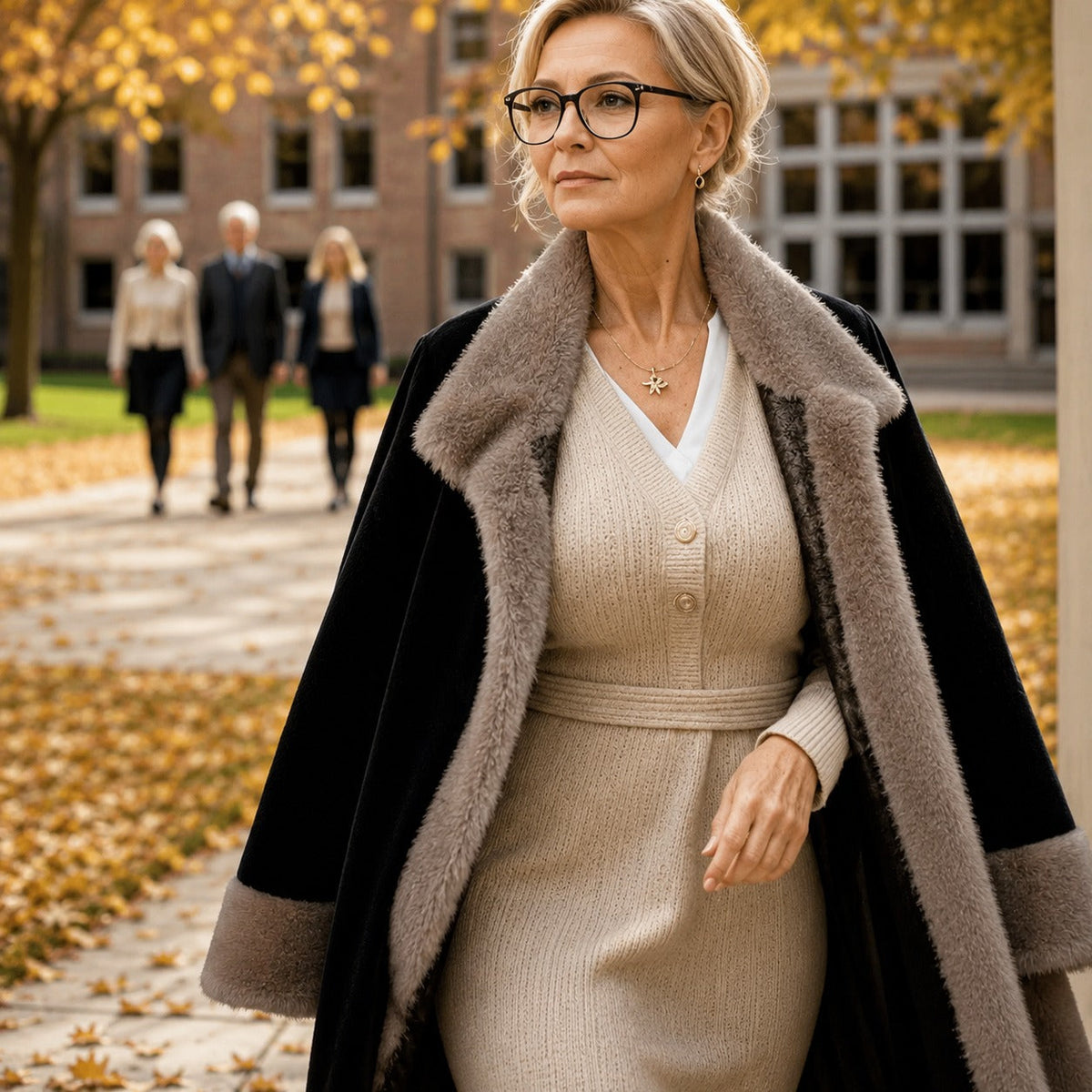 Saint Moritz™ Luxusmantel aus Samtimitat für Eleganten Winterkomfort