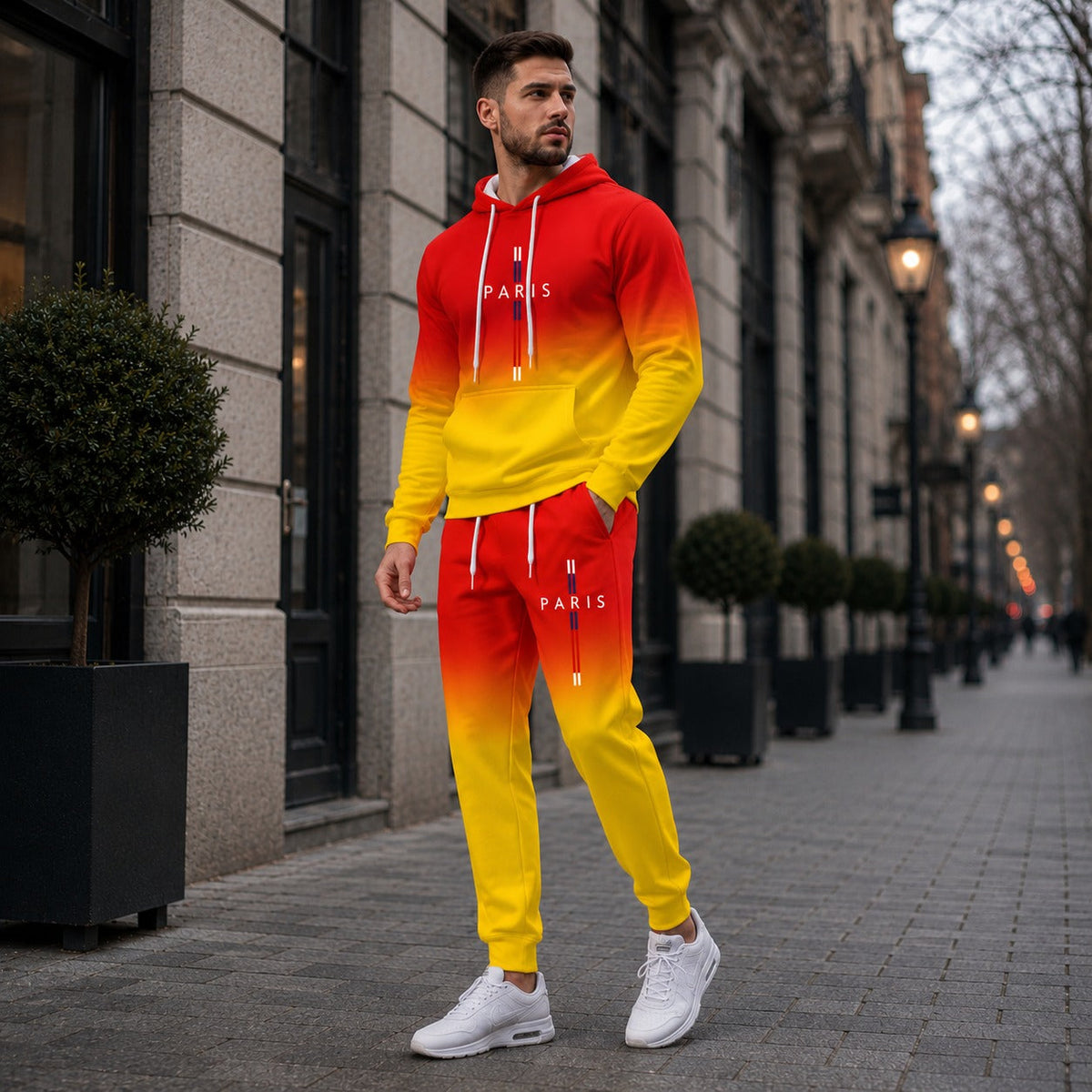 Boulevard Paris™ Premium-Sweatshirt-Set mit Kapuze und Kängurutasche
