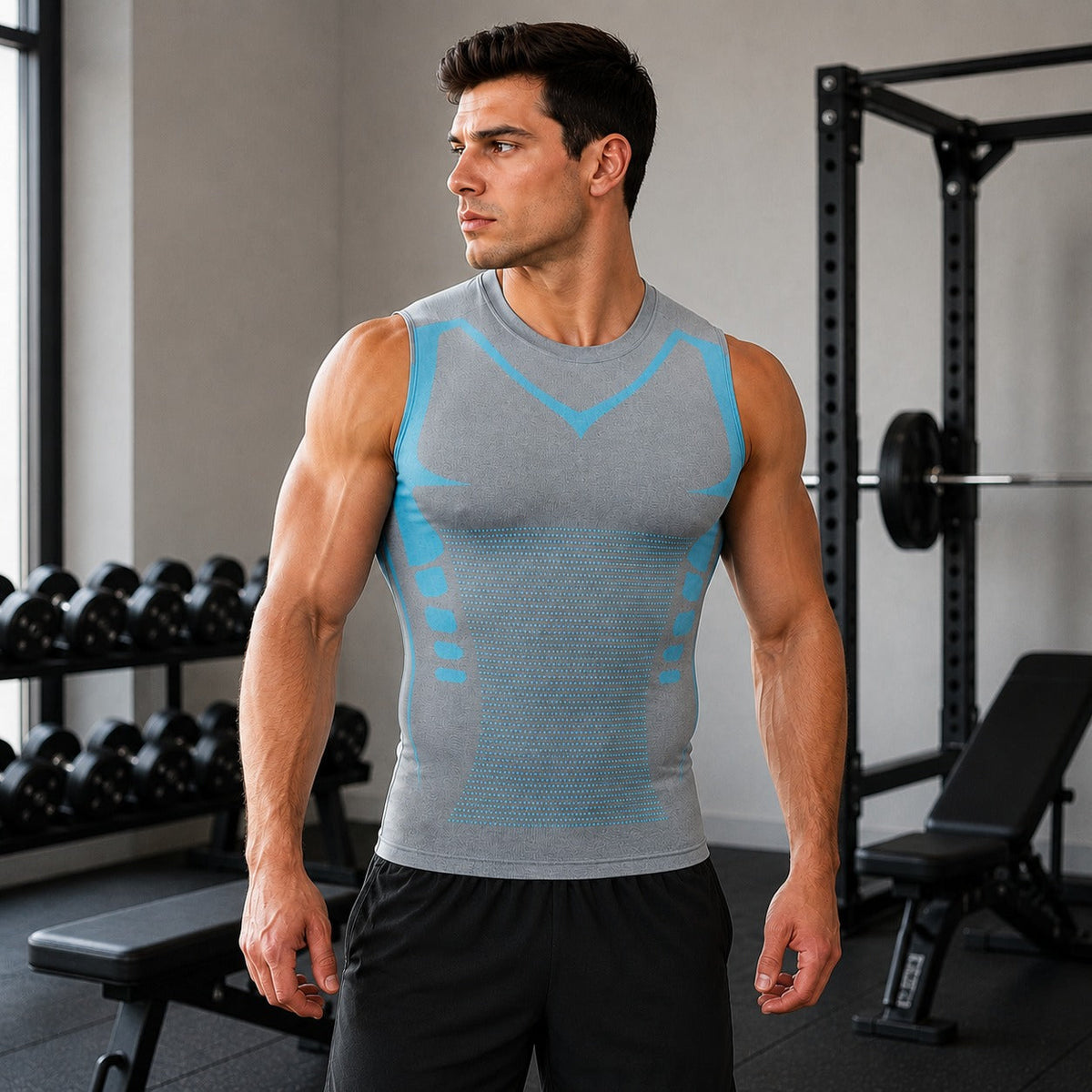 Spartan™ Formendes Tanktop mit atmungsaktiven Strickzonen und körpernahem Schnitt