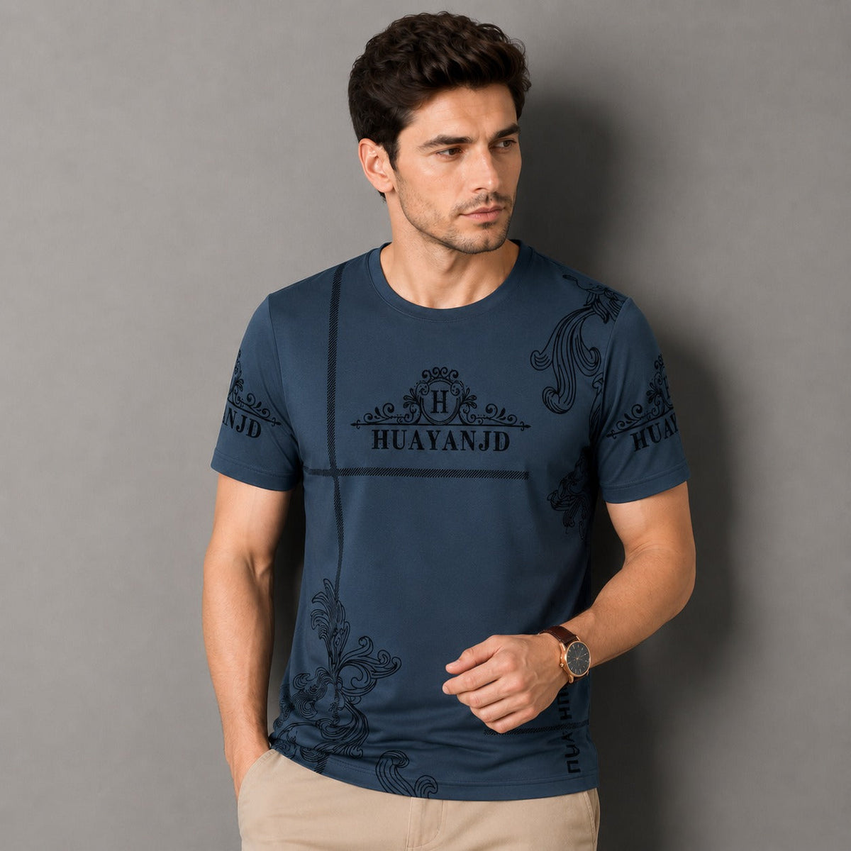 Vittore™ Baumwoll-T-Shirt mit modernem Print / Für einen modernen Look zu jedem Anlass