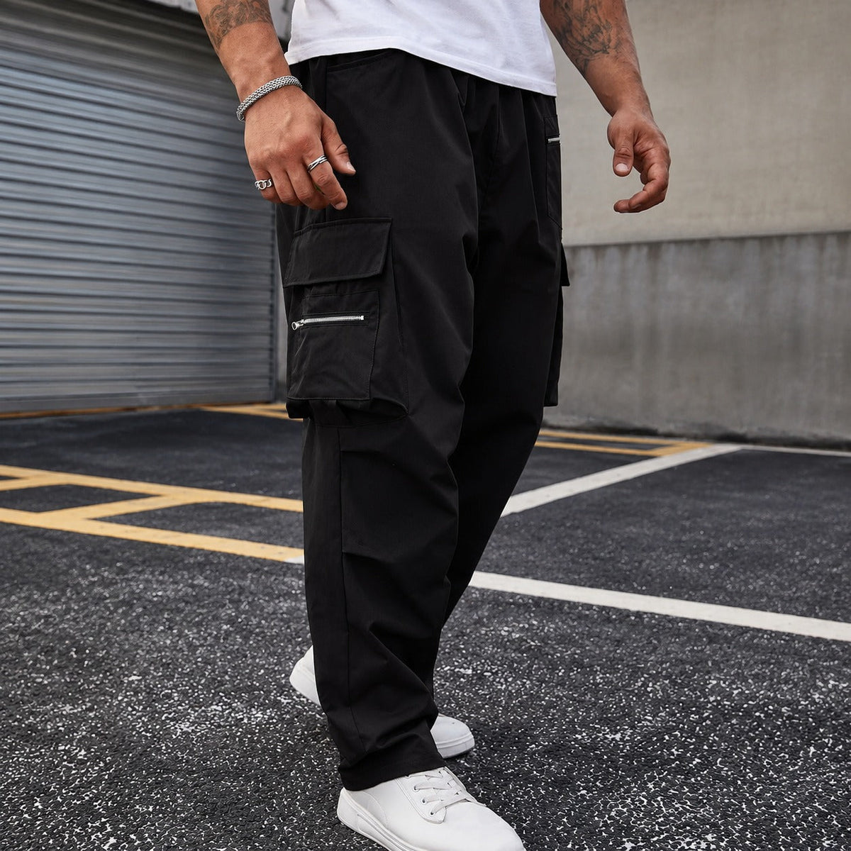 Cargohose Orsen™ mit elastischem Bund, Pattentaschen und lockerem Schnitt