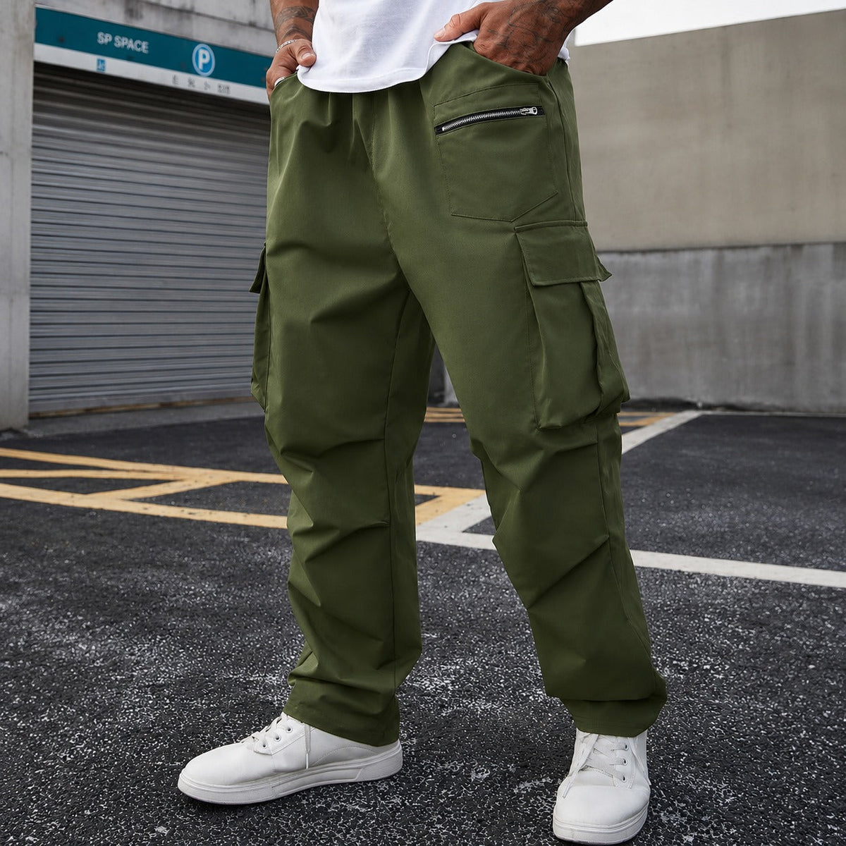Cargohose Orsen™ mit elastischem Bund, Pattentaschen und lockerem Schnitt