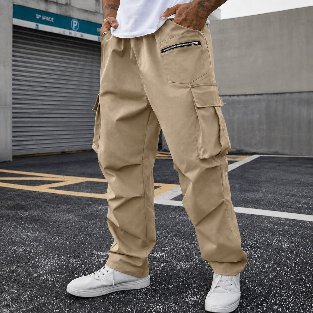 Cargohose Orsen™ mit elastischem Bund, Pattentaschen und lockerem Schnitt