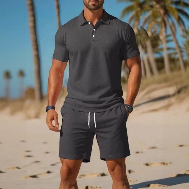 Matteo™ Set Mit Poloshirt Und Shorts Mit Verstellbarem Bund