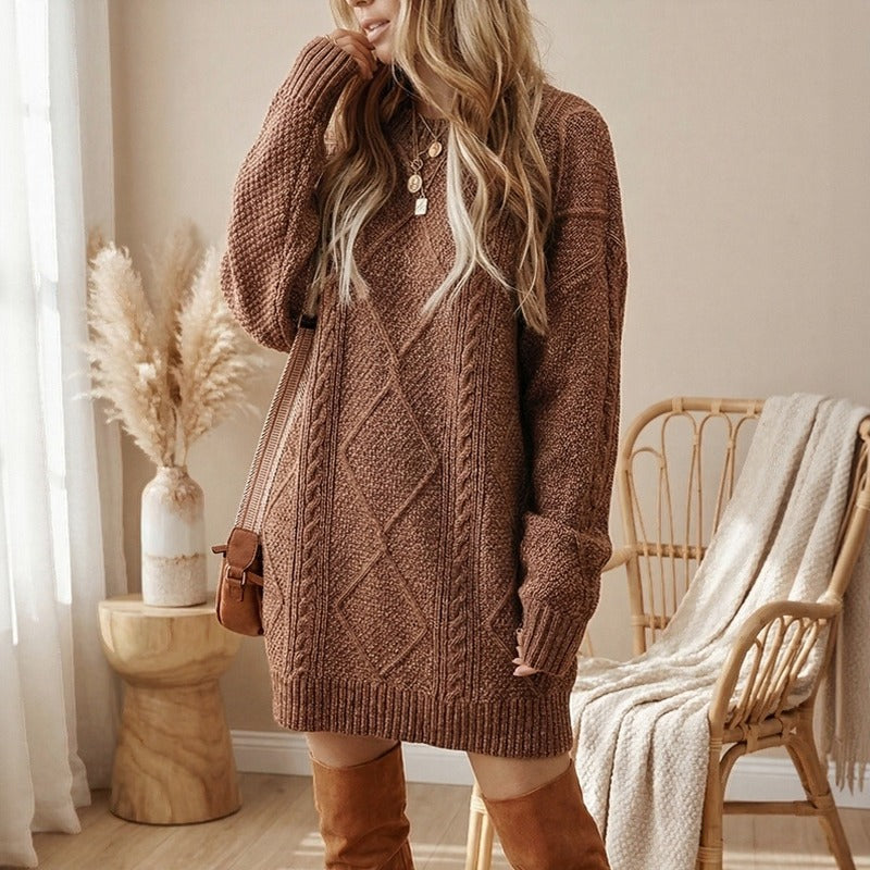 Langer Oversize-Pullover Bellmont™ aus Handgestricktem Garn