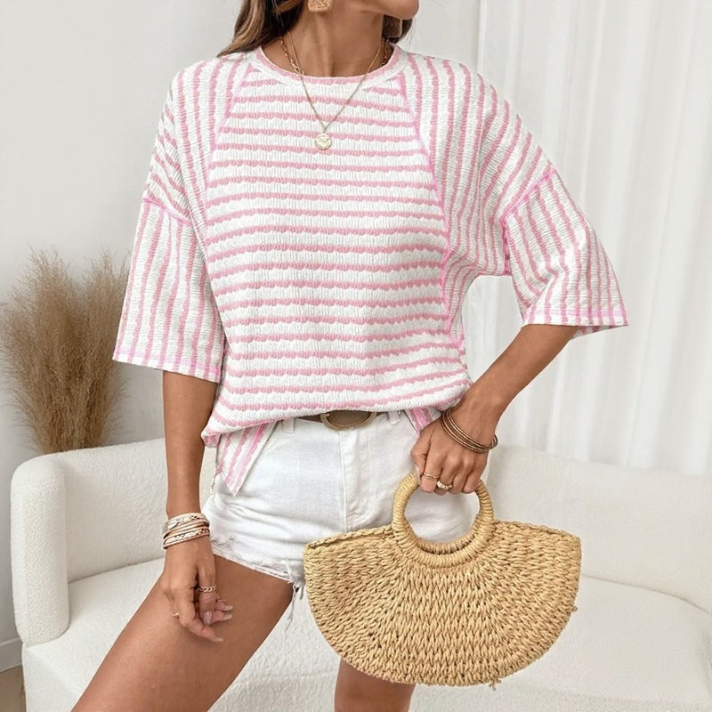Dailynne™ Oversize Streifenbluse