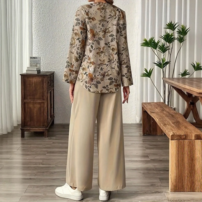 Arvella™-Set mit Bedrucktem Oberteil und Eleganter Hose
