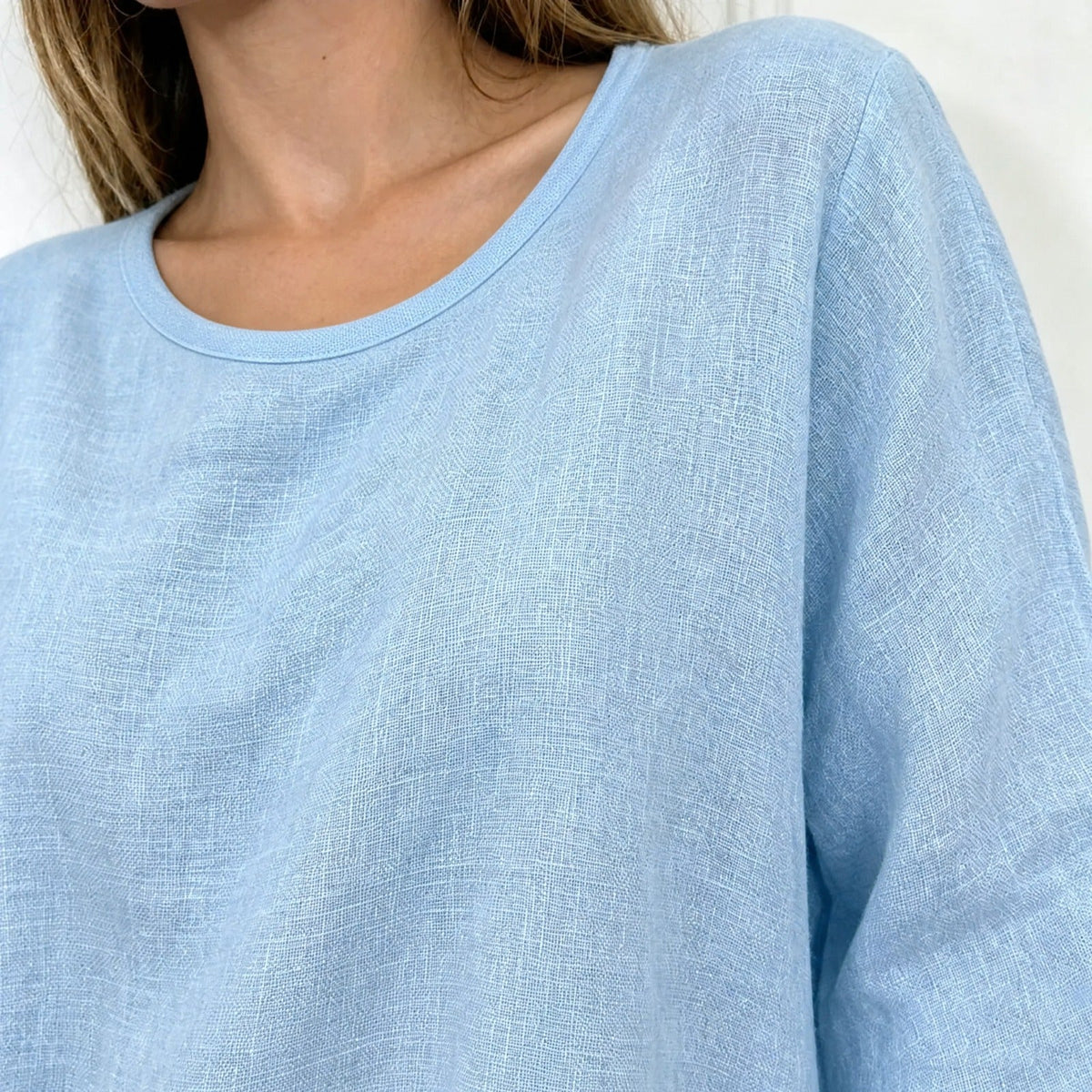 Amara™ Baumwoll-Leinen-Set mit Oversize-Bluse und Palazzohose