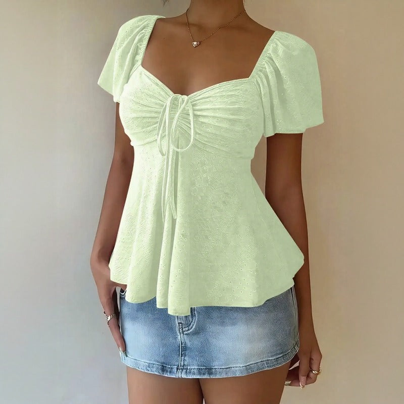 Fiorelle™ Bluse Mit Zartem Raffdetail und Leichtem Fall