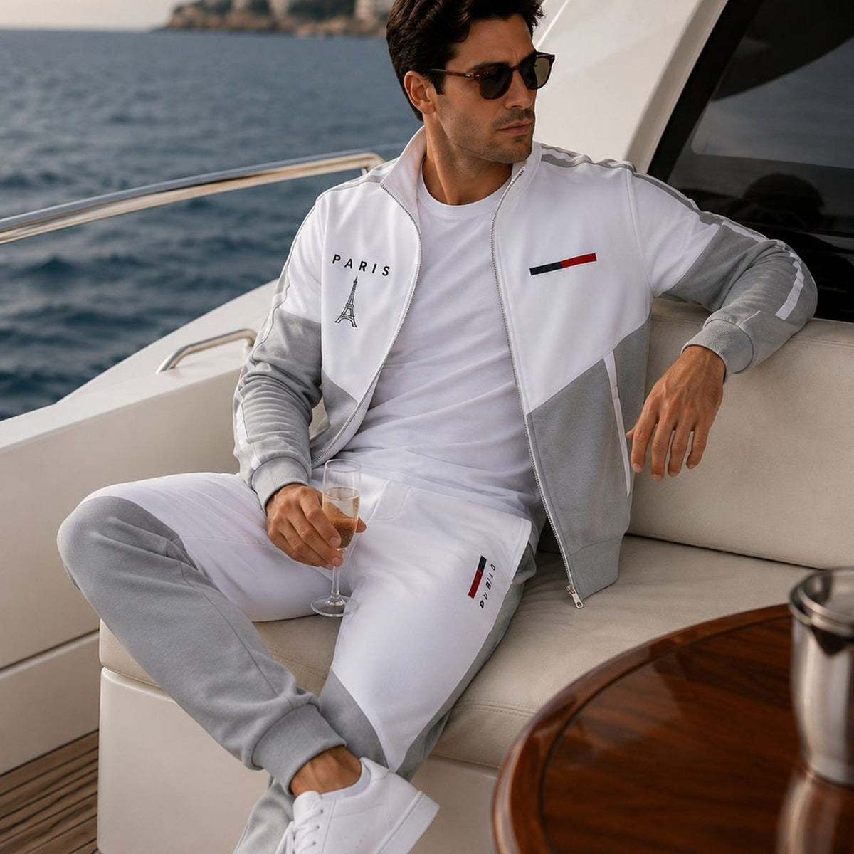 Cassian Paris™ Set mit Stehkragenjacke und Jogginghose