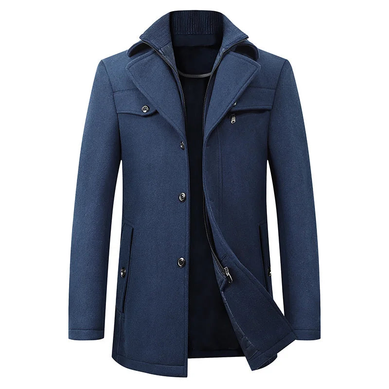 Wintermantel Herren | Eleganter Stehkragen | Warm & Stilvoll für Business