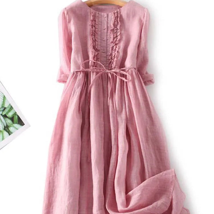 Lithumi - Maxikleid Aus Leinen