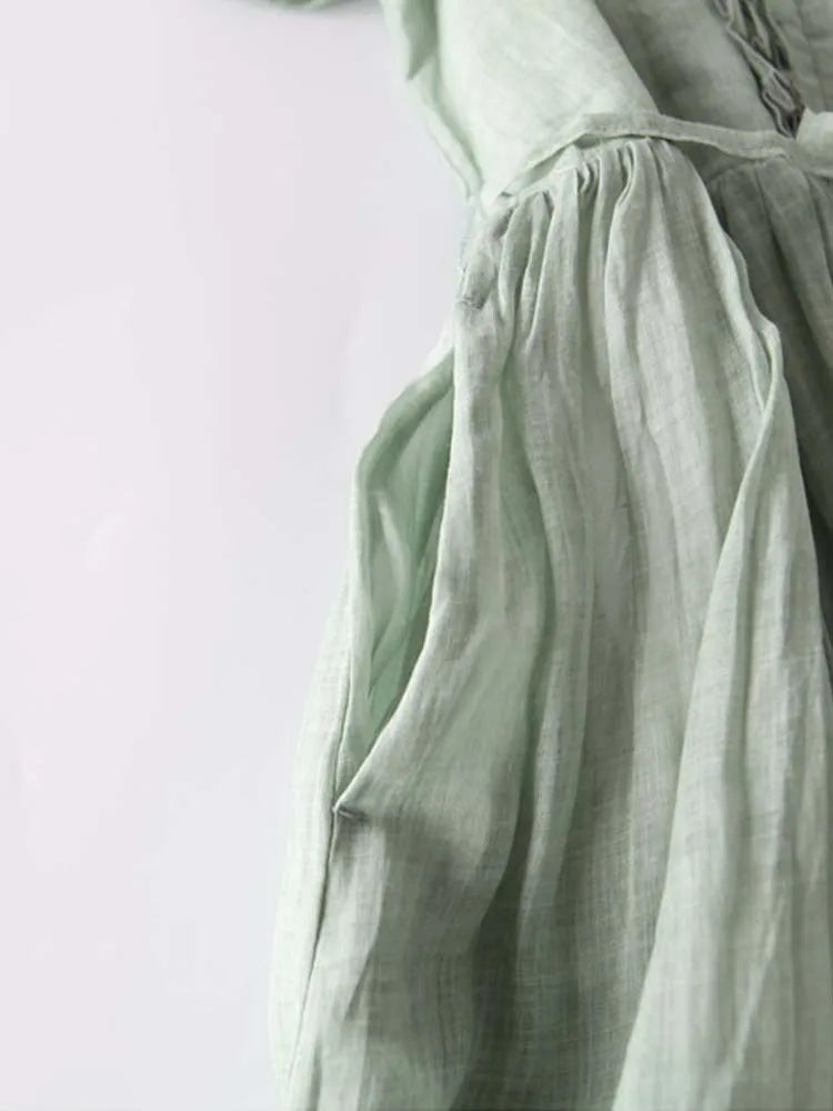 Lithumi - Maxikleid Aus Leinen