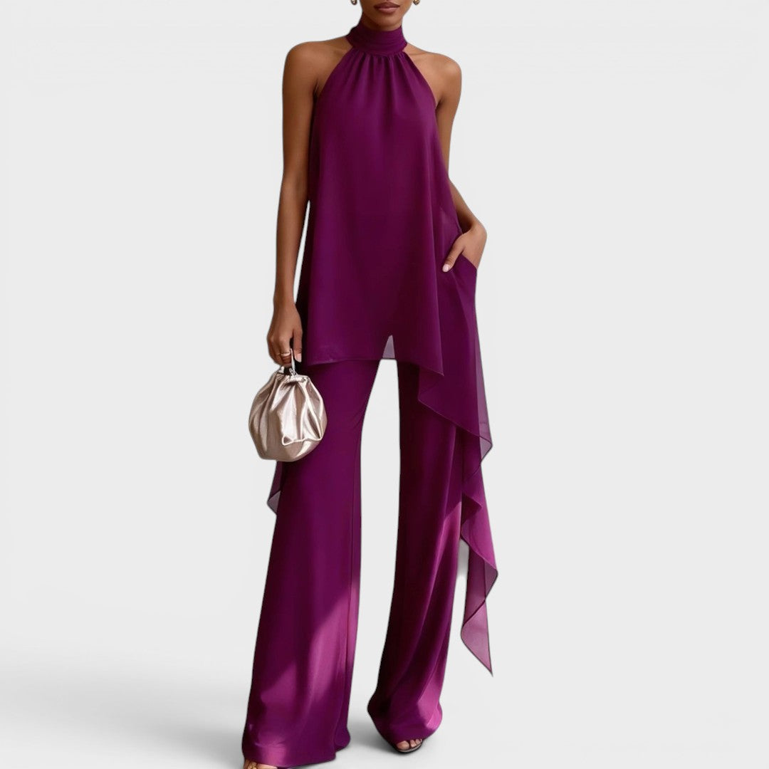 CLARA – Elegantes Set mit Halterkragen