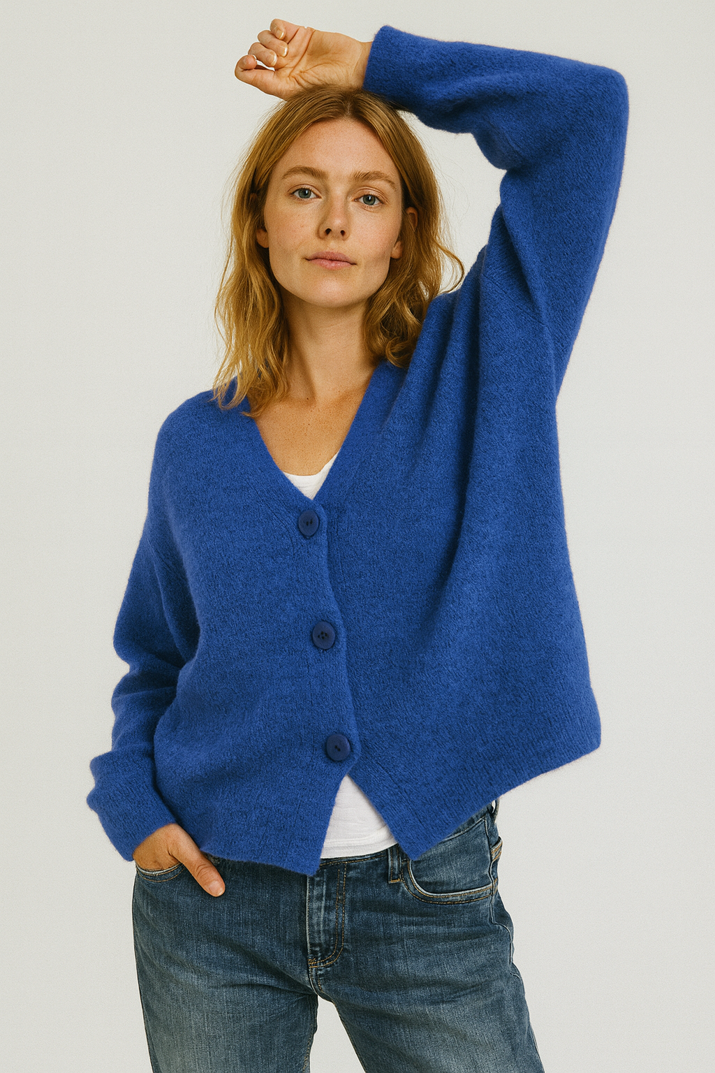 Sandra | Damen Freizeit Cardigan Mit Knopfleiste