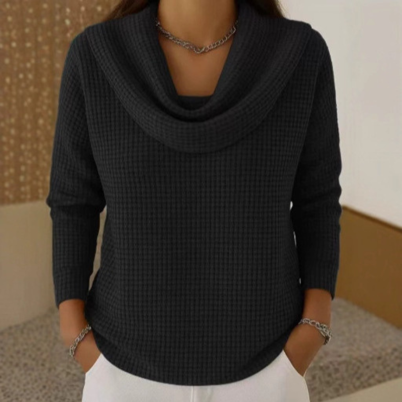 Danela – Eleganter Pullover Mit Wasserfallausschnitt