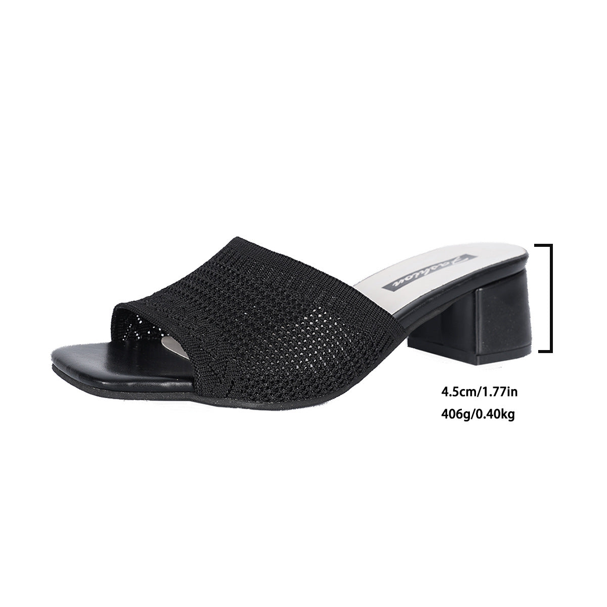 Haisley - Strick-Riemchensandalen mit Blockabsatz und offener Zehenpartie