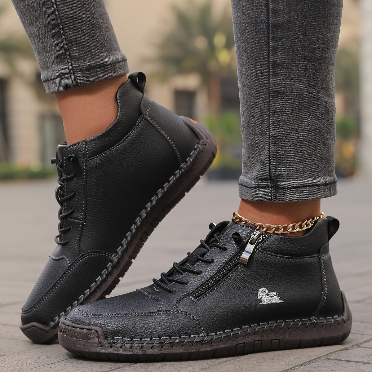 Bettina  | Damen Bequeme Schnürschuhe mit Reißverschluss