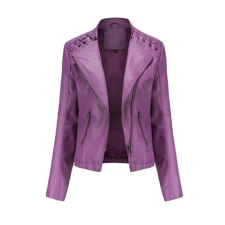 Drune | pu-lederjacke mit reibverschluss