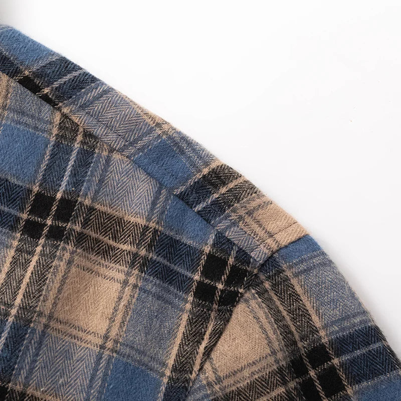 Ryder | Herren Flanellhemd Kariert Langarm Relaxed Fit Herbst