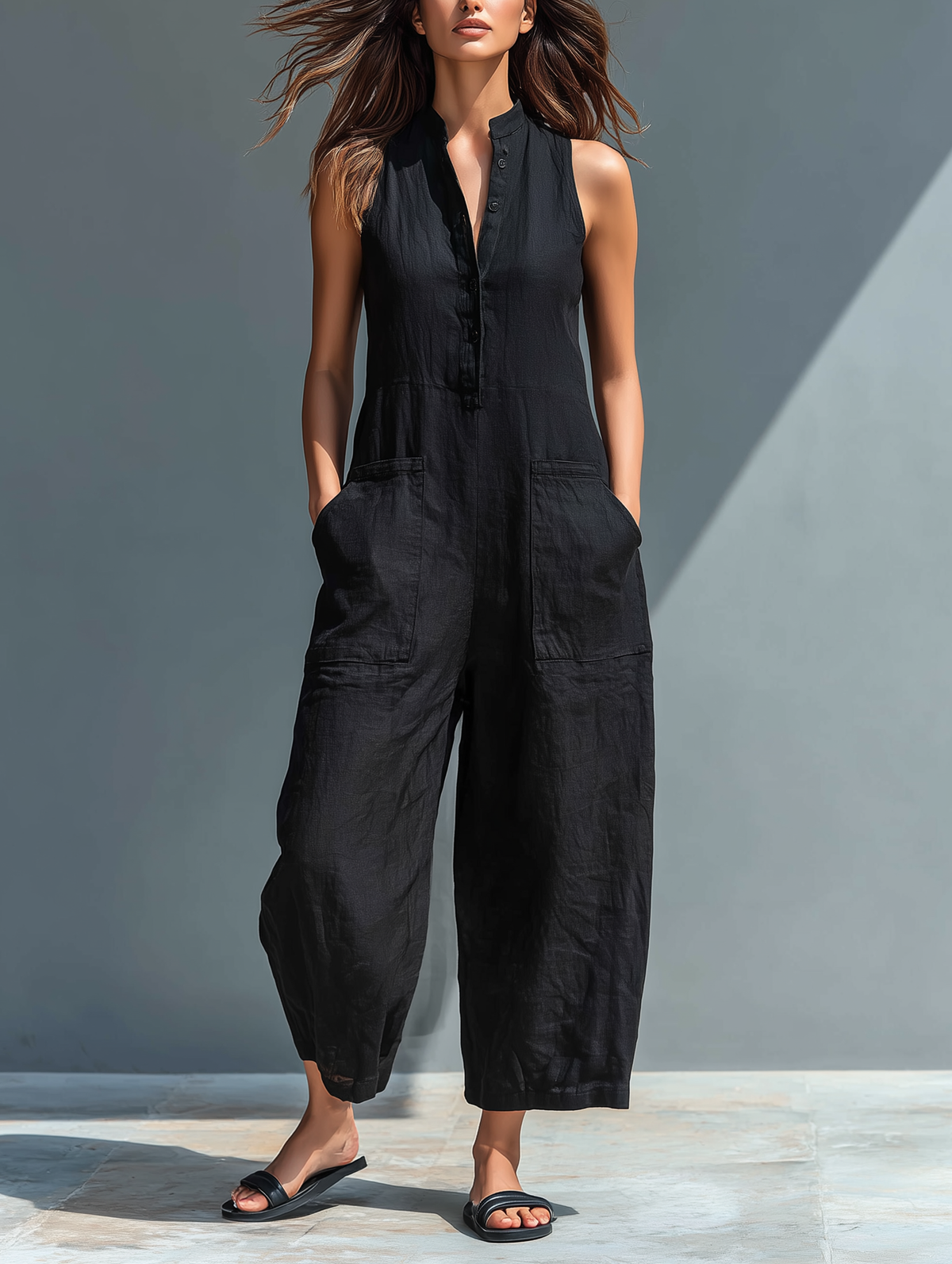 Vania - Luftiger Leinen-Jumpsuit