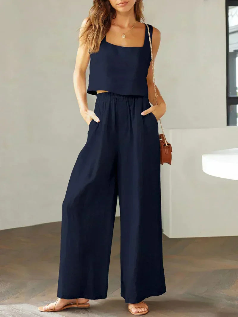 Isabella | Damen Set aus Top und Hose für stilvolle Outfits