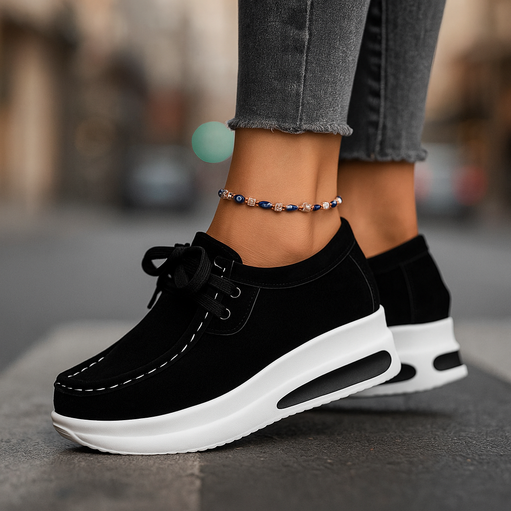 Adeline | Damen Plateau Schnürsneaker