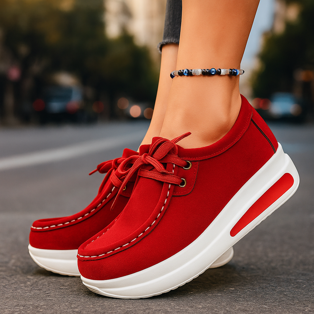 Adeline | Damen Plateau Schnürsneaker