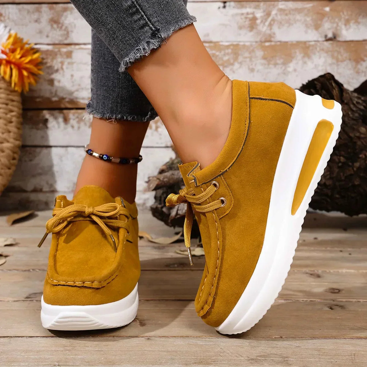 Adeline | Damen Plateau Schnürsneaker
