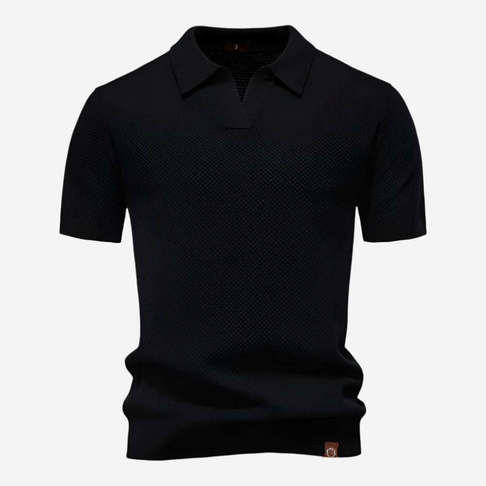 Aldric | Herren Kurzarm Poloshirt mit Strukturmuster
