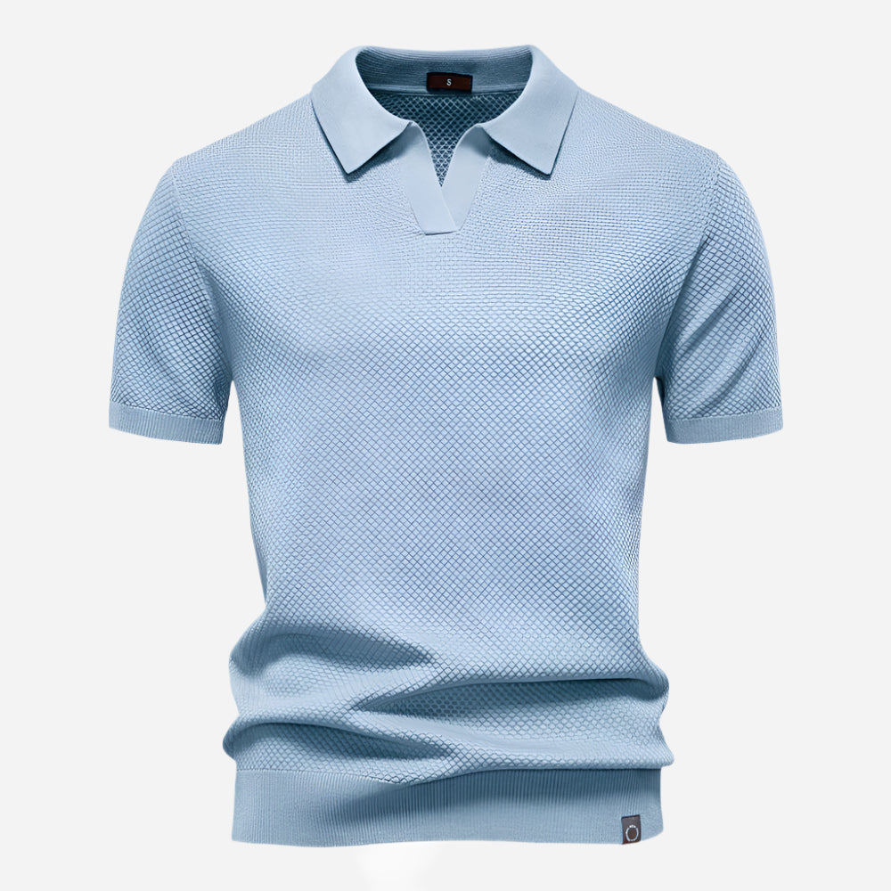 Aldric | Herren Kurzarm Poloshirt mit Strukturmuster