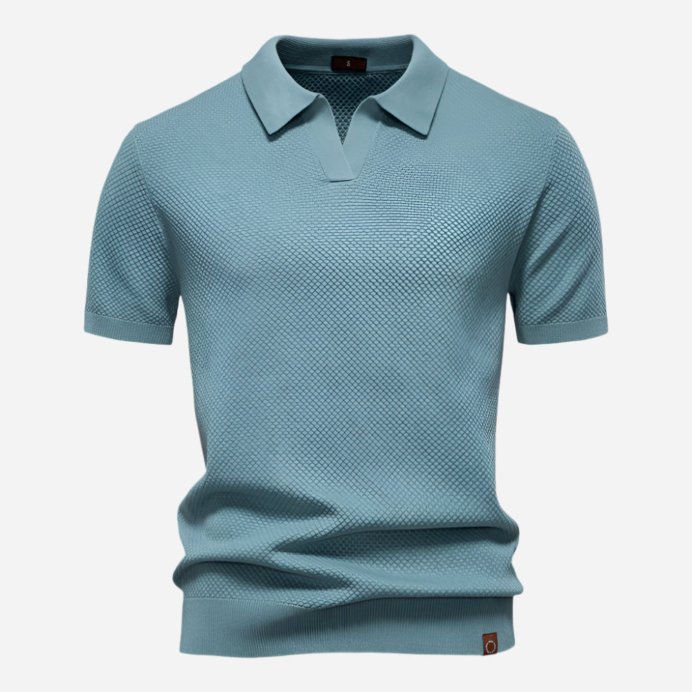 Aldric | Herren Kurzarm Poloshirt mit Strukturmuster