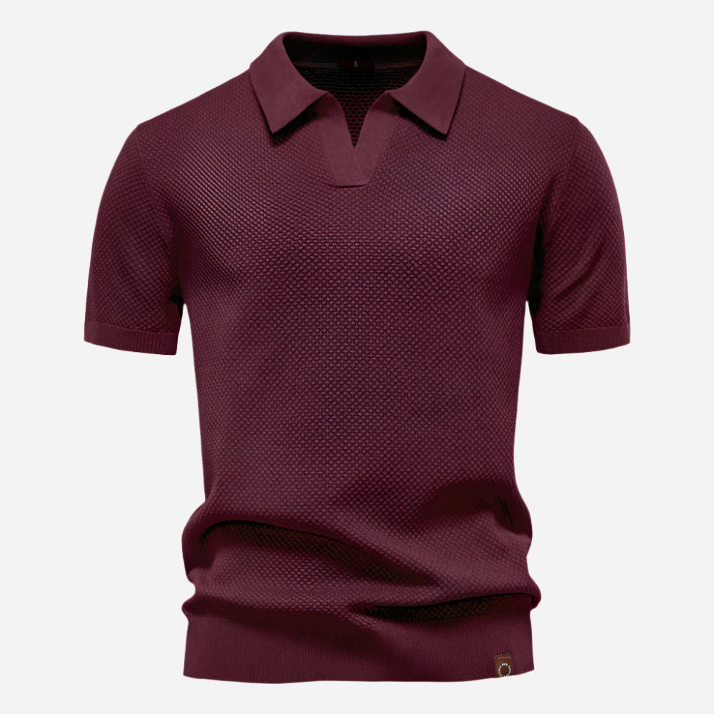 Aldric | Herren Kurzarm Poloshirt mit Strukturmuster